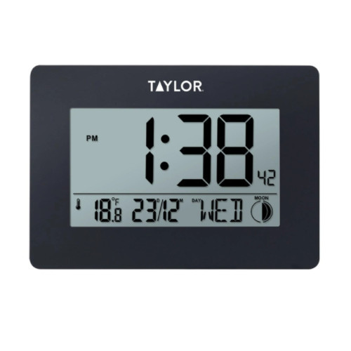 (image for) Taylor Thermometer 5265191 CLOCK, DIGITAL 14??F/140?? W/ THERMOMETER AND DATE - Click Image to Close